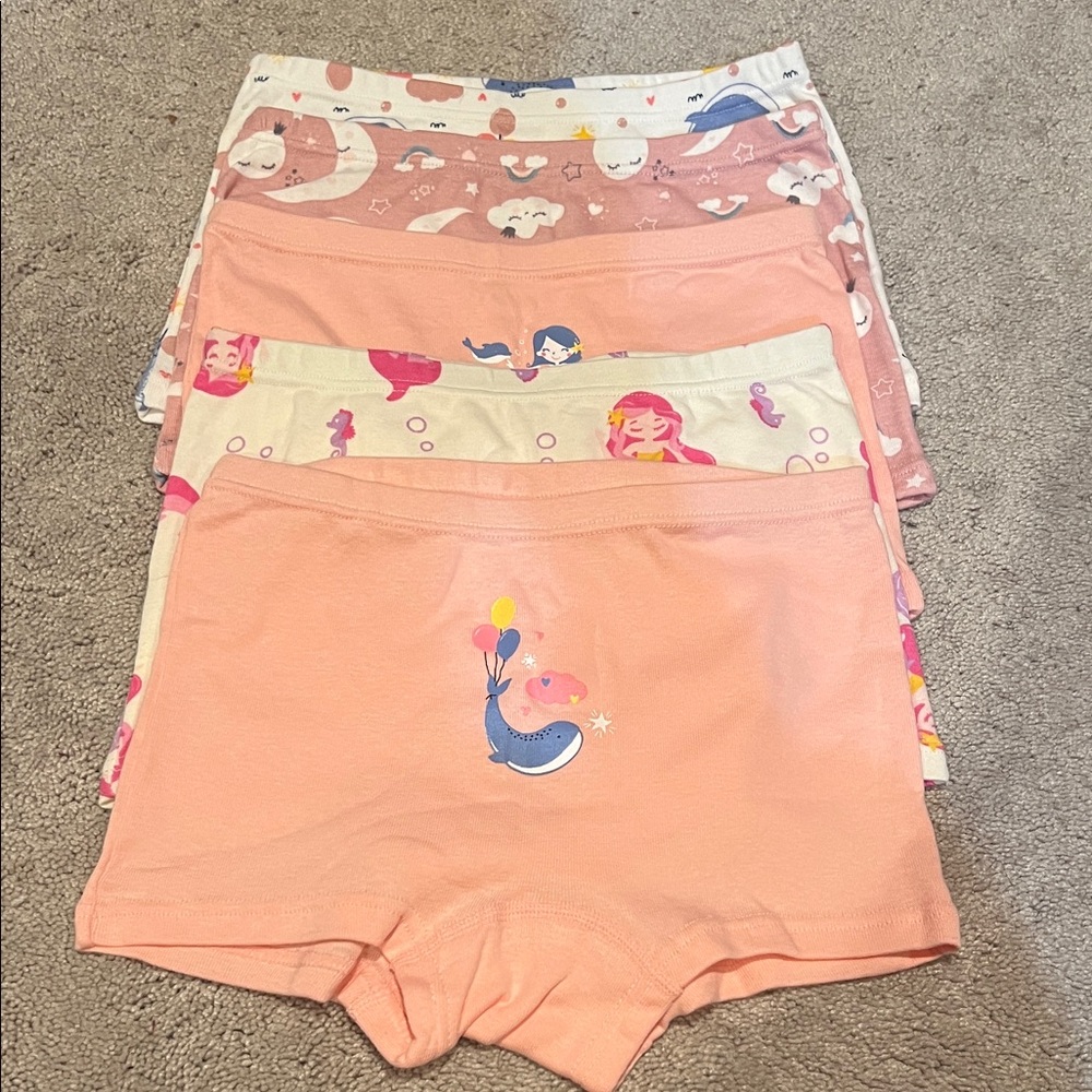 Kids Mermaid Print Shorts - Multi-Color